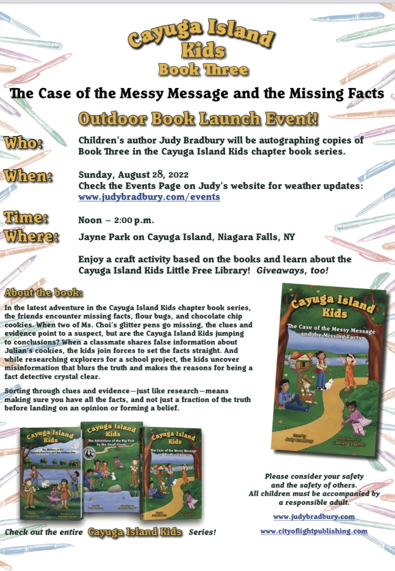 Cayuga Island Kids Book 3 Event