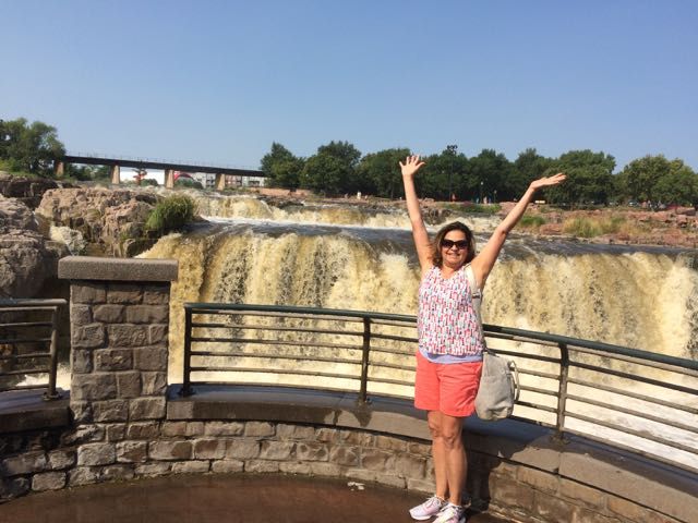 Andrea celebrating her first book launch in Sioux Falls 