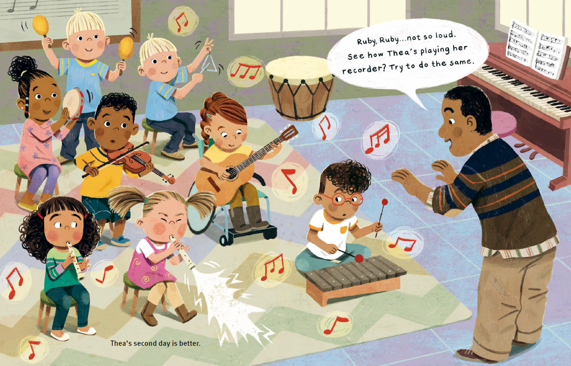 Music class interior spread
